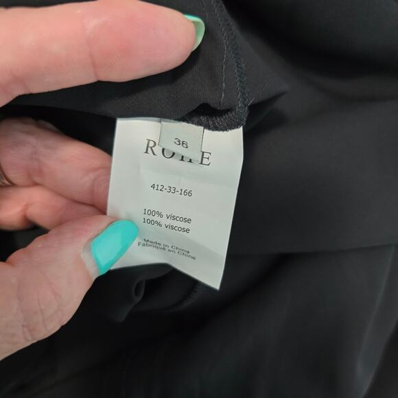 Róhe Black Sleeveless Maxi Dress Knot Front Draped Waist Size 36 NWT - Picture 6 of 11